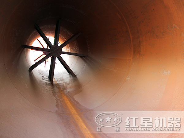 礦渣烘干機內部細節(jié)
