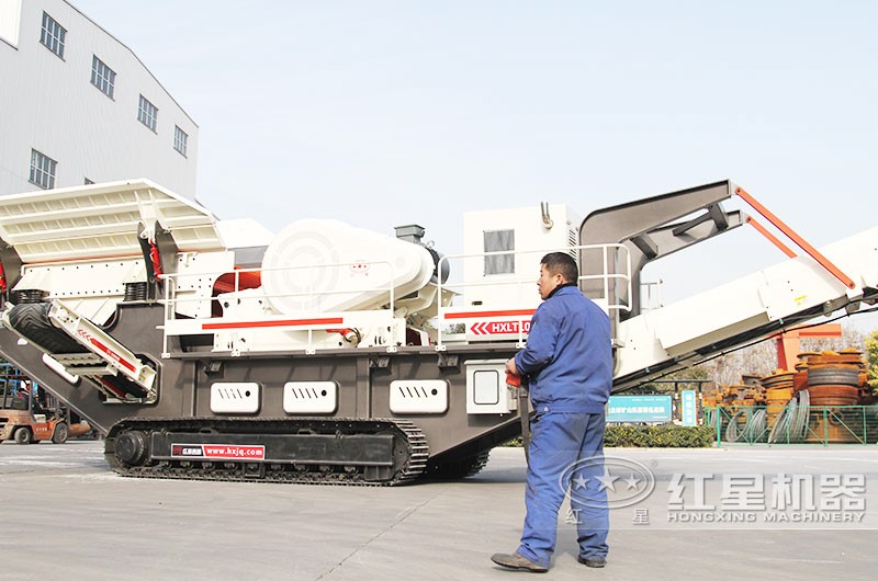 紅星移動碎石制砂設(shè)備出廠驗貨