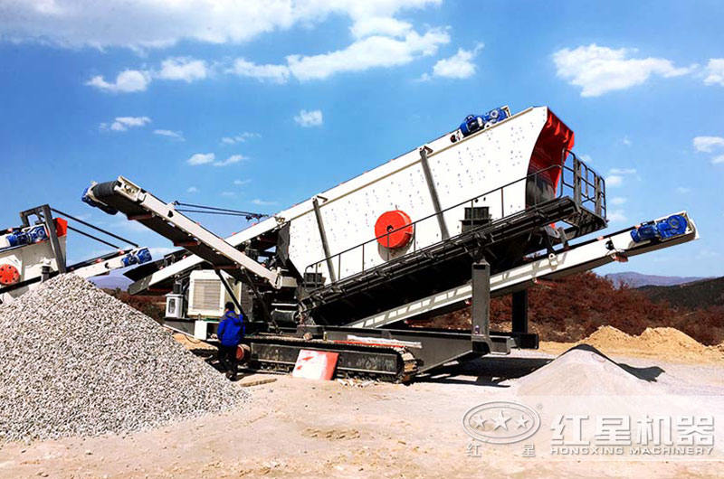 移動式制砂機(jī)作業(yè)現(xiàn)場